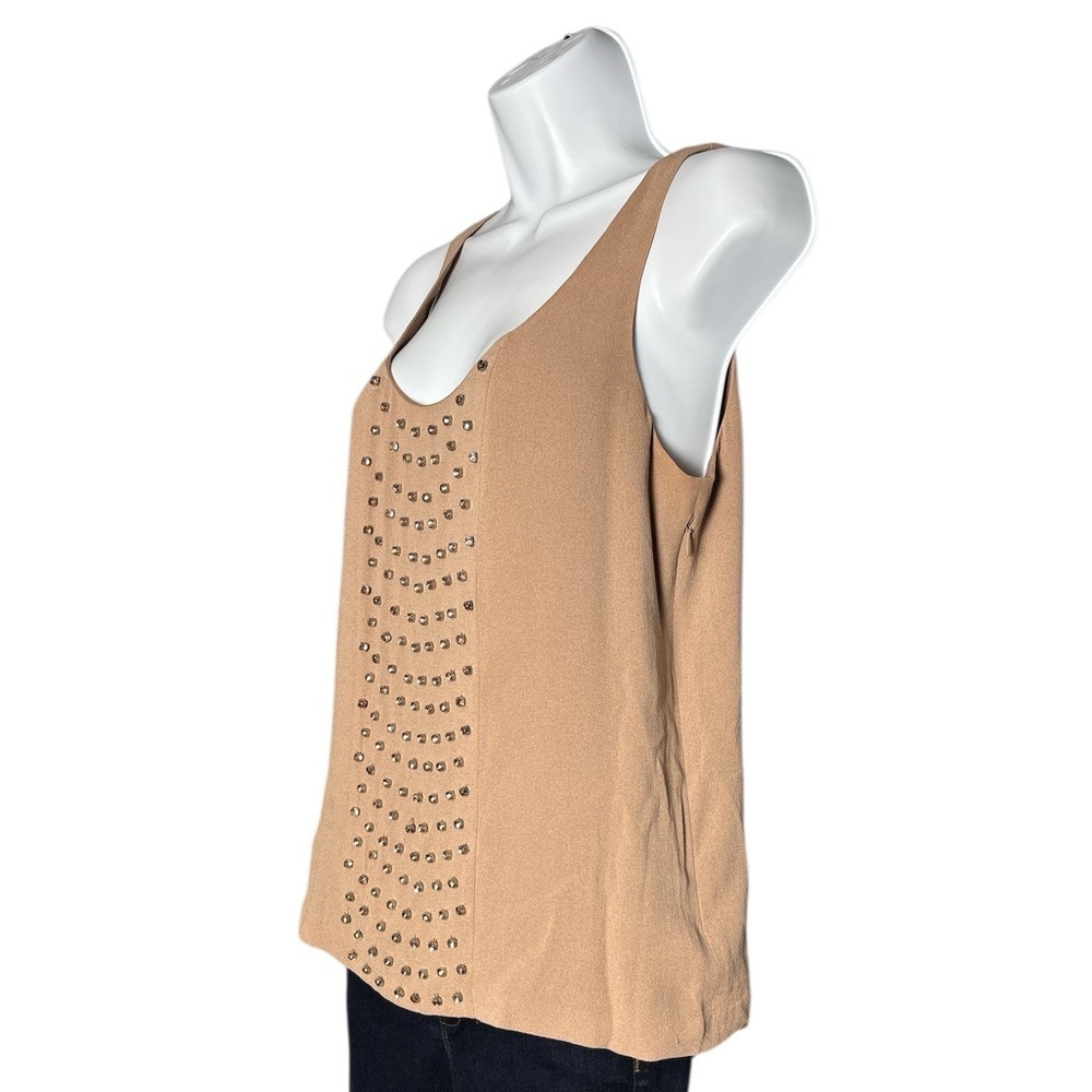 J.Crew‎ Tan Rhinestone Tank Size 4 - Picture 3 of 5